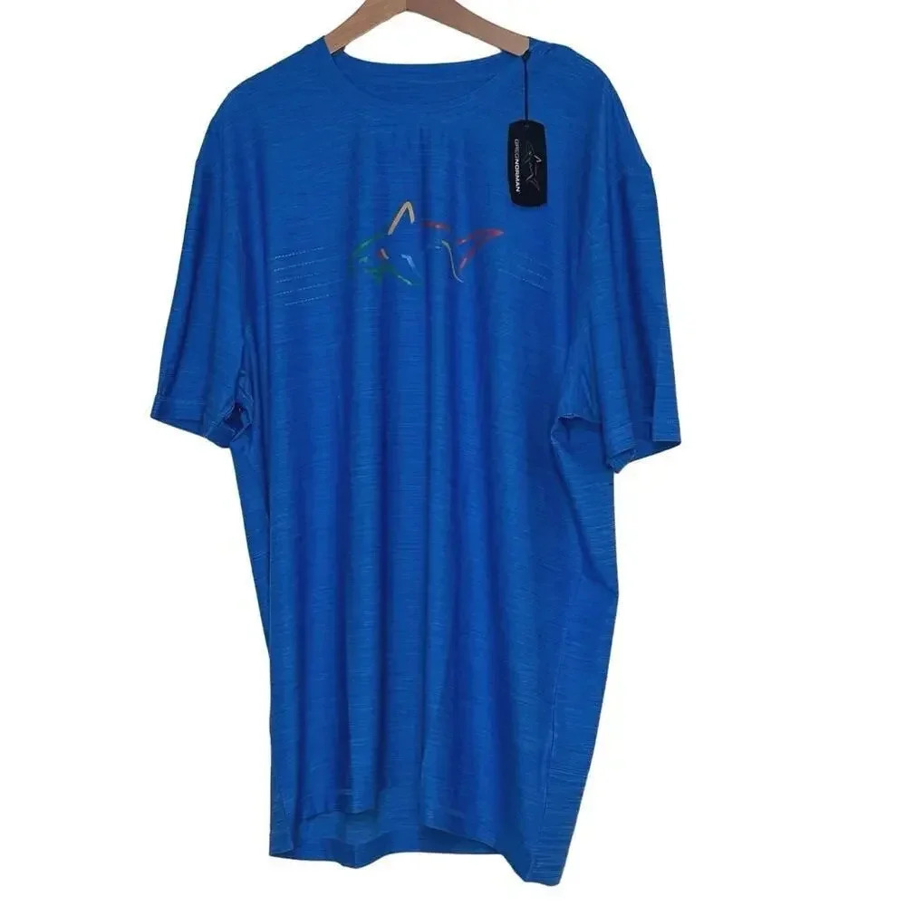 Greg Norman‎ men’s Play Dry blue performance short sleeve shirt size XXL NEW